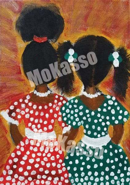 Polka Dots and Pearls Sisters Prints